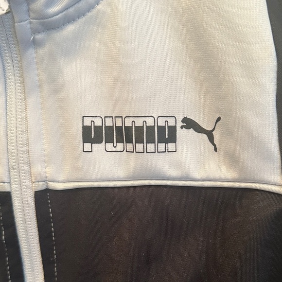 Puma Kids Black and White Track Jacket - Picture 2 of 5